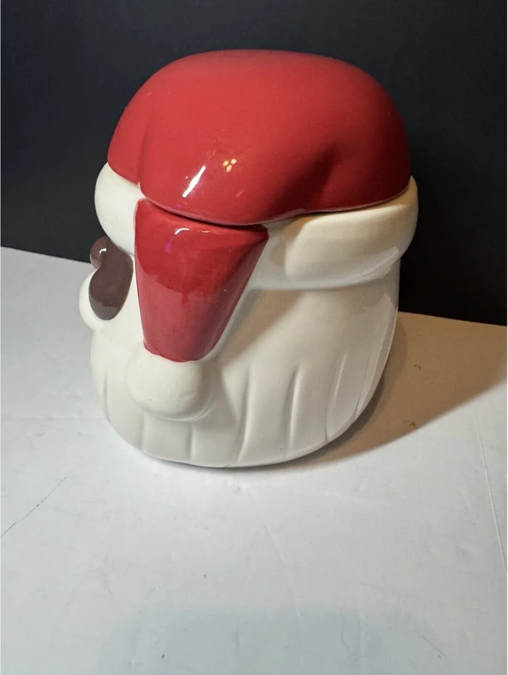 African American Black Santa Cookie Candy Jar Christmas